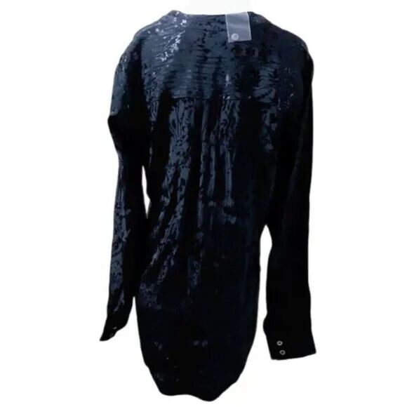 Soft Surroundings Women's Black Long Sleeves Shirt Blouse Work Office Sz Small - Picture 5 of 7